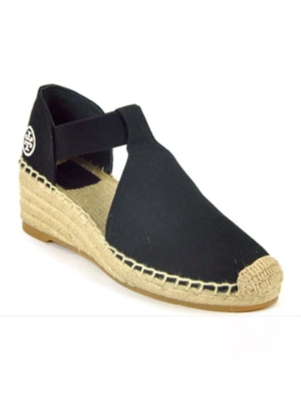 Tory Burch Catalina Canvas Platform Espadrilles in Black Size 8.5